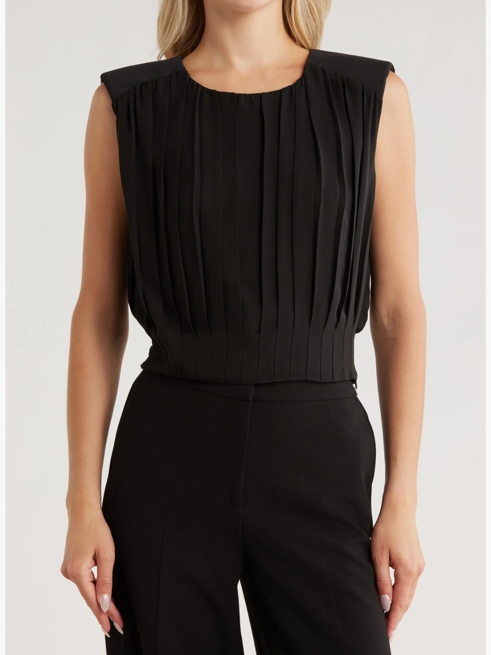 Jason Wu Pleated  Sleeveless Blouse sz M - Picture 2 of 12